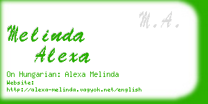 melinda alexa business card